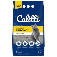 Calitti Strong Unscented - żwirek zbrylający dla kota - bezzapachowy - 5l
