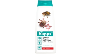 Happs - Szampon dla psów zwalczający pchły i kleszcze 250 ml