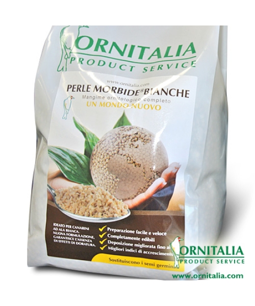 Ornitalia - Perle Morbide White - Neutro - dla białych kanarków 500 g (rozważane)