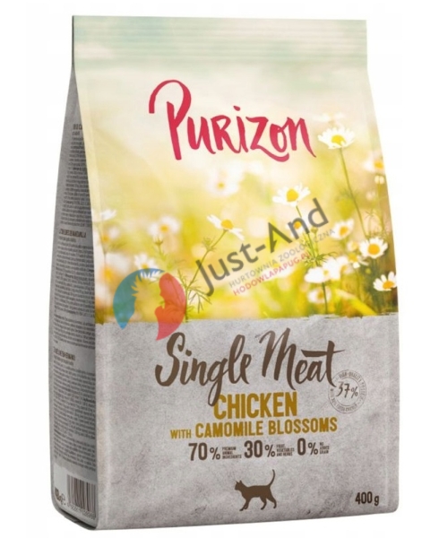 Purizon Single Meat - sucha karma dla kota, kurczak z kwiatami rumianku 400 g