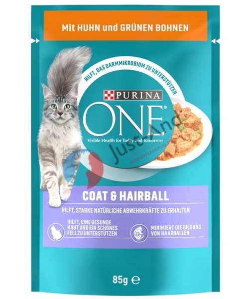 Purina One - mokra karma dla kota odkłaczająca - Coat & Hairball 85 g