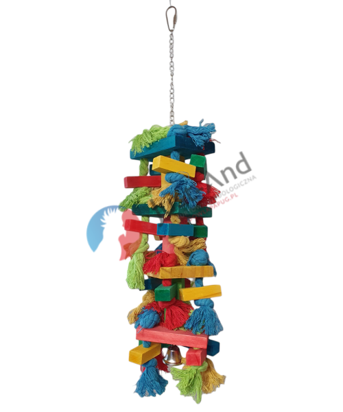 35010 - Zabawka dla papug - kolorowe klocki 40 cm - M