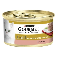 Gourmet Gold Ragout z łososiem 12 x 85 g - karma dla kota