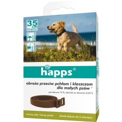 Happs - Obroża przeciw pchłom i kleszczom dla małych psów - 35 cm