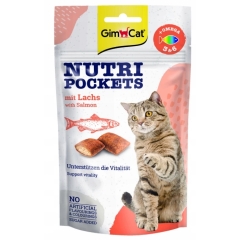 GimCat NUTRI Pockets - przysmak dla kota omega - 3 & 6 łosoś 60g