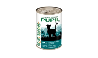 PUPIL Premium bogata w pstrąga i łososia 415 g - karma mokra dla kota