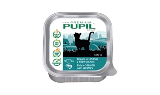 PUPIL Premium karma dla kota bogata w łososia z krewetkami 100 g