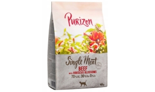 Purizon Single Meat - sucha karma dla kota, wołowina i hibiskus - Hibiscus 400 g