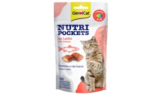 GimCat NUTRI Pockets - przysmak dla kota omega - 3 & 6 łosoś 60g