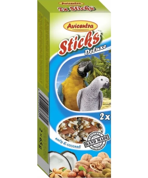 Avicentra - Kolby dla dużych papug - Orzech & Kokos (2x65g)