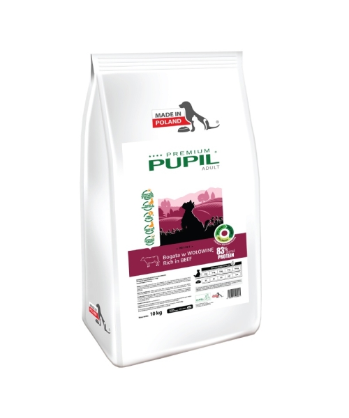PUPIL Premium Adult Mini bogata w wołowinę 10 kg (karma dla psa)