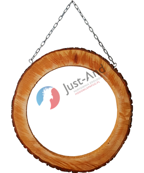 Naturalna drewniana huśtawka-koło z korą 45-50 cm