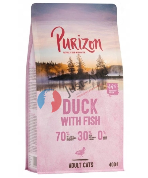 Purizon - sucha karma dla kota - kaczka z rybą 400 g